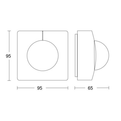 Steinel 058364 – Judesio jutiklis IS 3360 MX Highbay V3 KNX IP54 kvadratinis baltas