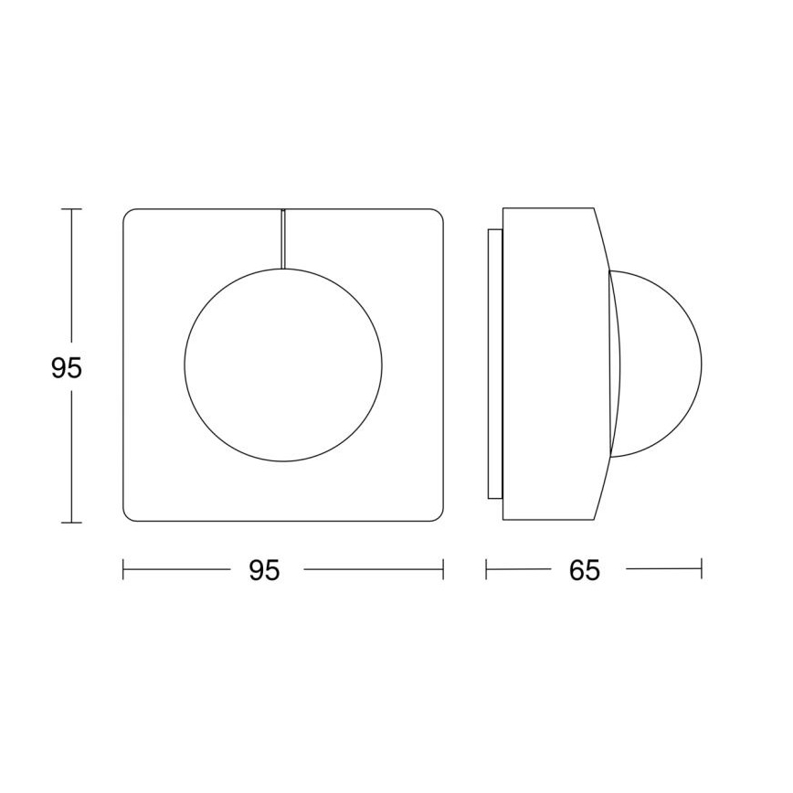 Steinel 058364 – Judesio jutiklis IS 3360 MX Highbay V3 KNX IP54 kvadratinis baltas