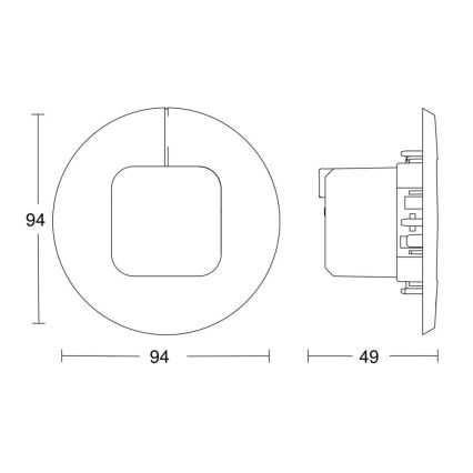 Steinel 058517 – Buvimo detektorius IR Quattro SLIM XS 4m V3 KNX baltas