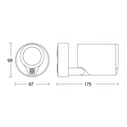 STEINEL 058630 - LED Lauko šviestuvas su jutikliu SPOT ONE 1xGU10/7W/230V IP44