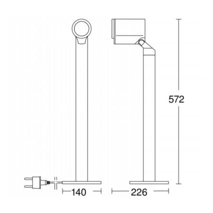 STEINEL 058661 - LED Lauko lempa su jutikliu SPOT WAY 1xGU10/7W/230V IP44