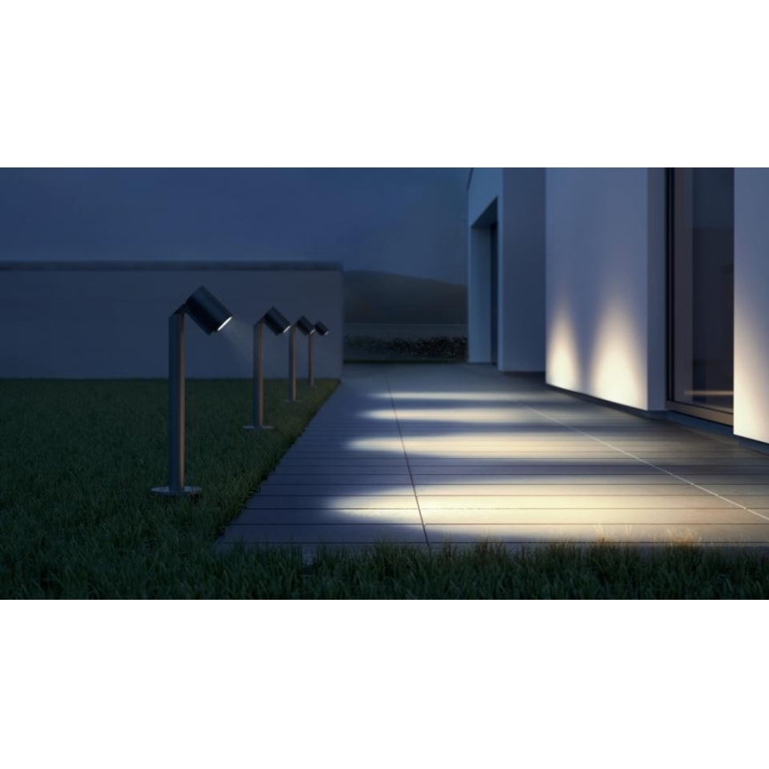 Steinel 058678 - LED Lauko lempa su prieblandos jutikliu SPOT WAY 1xGU10/7,86W/230V IP44 antracitas