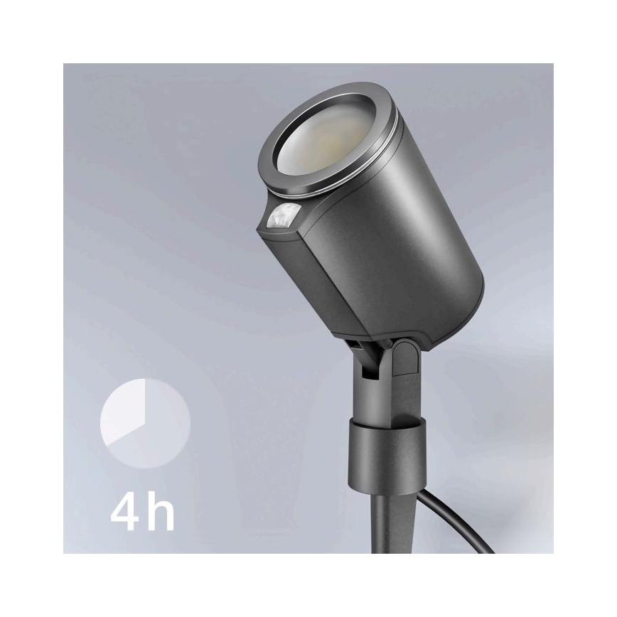 STEINEL 058685 – LED Lauko lempa su jutikliu SPOT GARDEN 1×GU10/7W/230V IP44