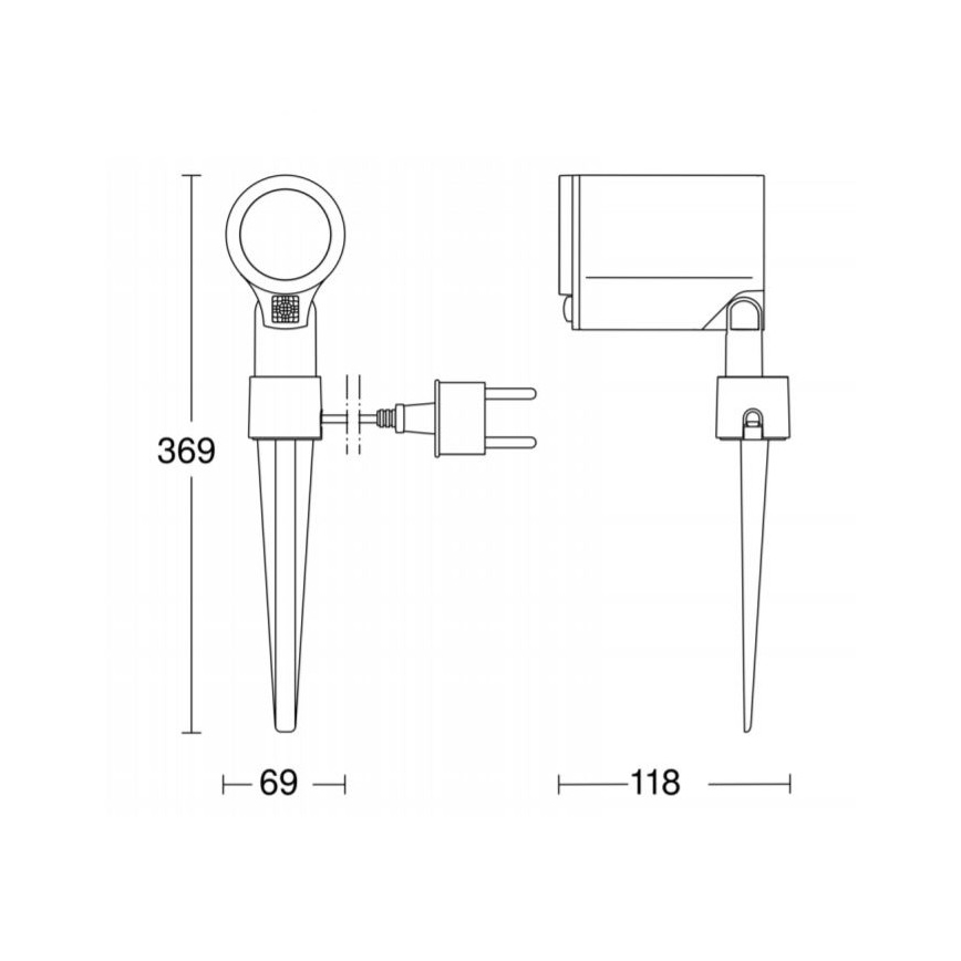 STEINEL 058685 – LED Lauko lempa su jutikliu SPOT GARDEN 1×GU10/7W/230V IP44