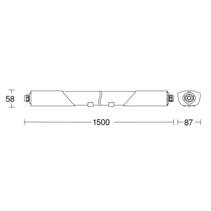 Steinel 058715 - LED Didelio našumo avarinis šviestuvas su jutikliu RS PRO 5150 SC EM LED/42W/230V IP66 4000K