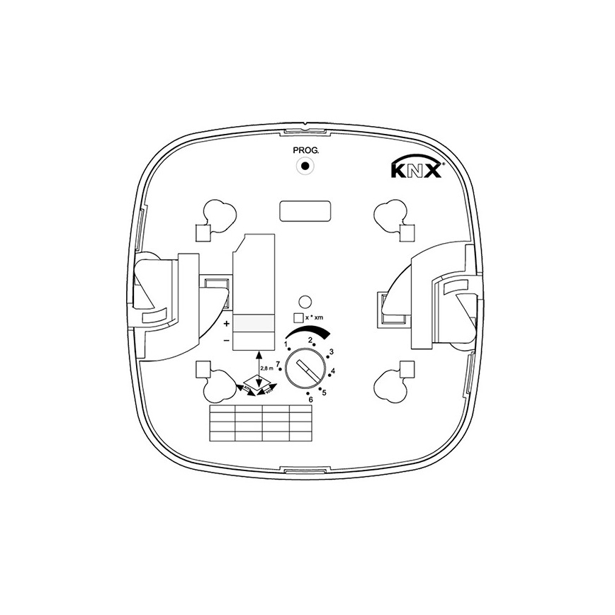 Steinel 059477 - Dual HF KNX buvimo detektorius baltas