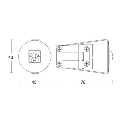 Steinel 064129 - buvimo detektorius IR Quattro MICRO 6m KNX IP65 balta