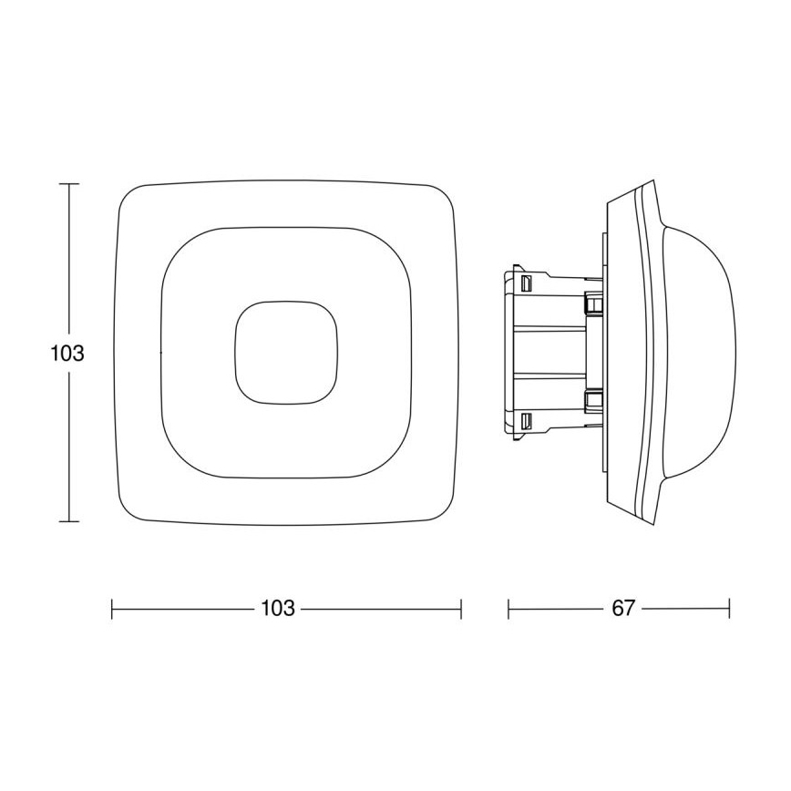 Steinel 064334 – Buvimo detektorius IR Quattro HD-2 24m COM2 baltas