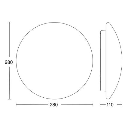 STEINEL 064808 - LED Vonios šviestuvas su jutikliu RS PRO LED/9,5W/230V 3000K IP54