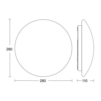 STEINEL 064815 - LED lubinis vonios šviestuvas su jutikliu RS PRO LED/9,5W/230V 4000K IP54