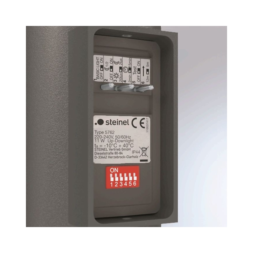 Steinel 067199 - LED Lauko sieninis šviestuvas su jutikliu L 930 S LED/9,3W/230V IP44 antracitas