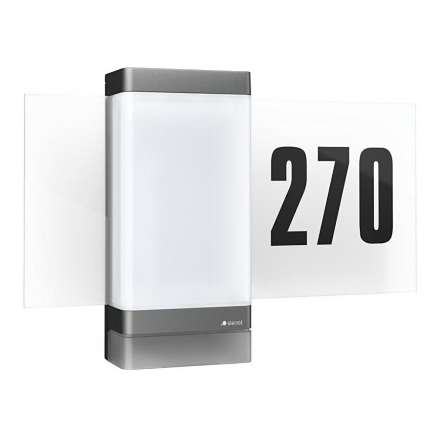 Steinel 067205 - LED namo numeris su jutikliu L270SC LED/7,8W/230V IP44