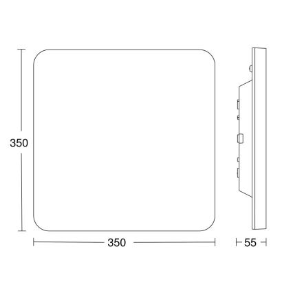 Steinel 067878-LED Lubinis šviestuvas su jutikliu RS PRO LED/23,4W/230V IP40 4000K