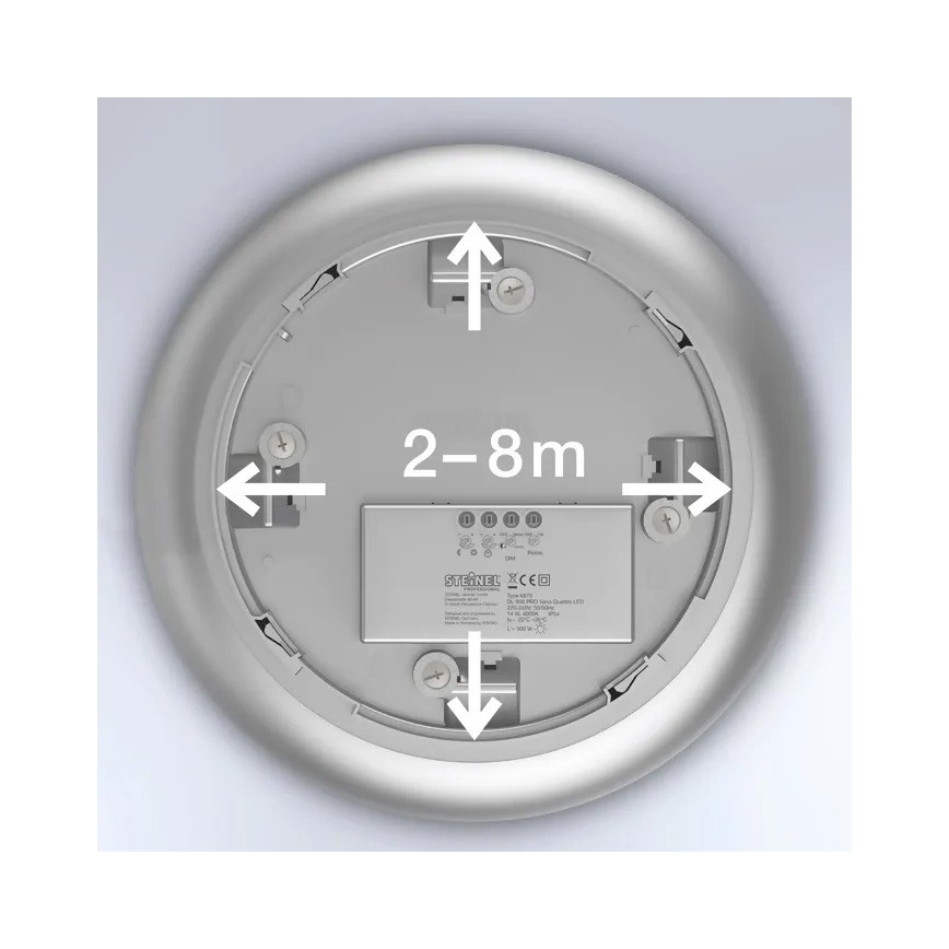 Steinel 068196 - LED Lubinis vonios šviestuvas su jutikliu DL Vario Quattro PRO S LED/14W/230V 4000K IP54