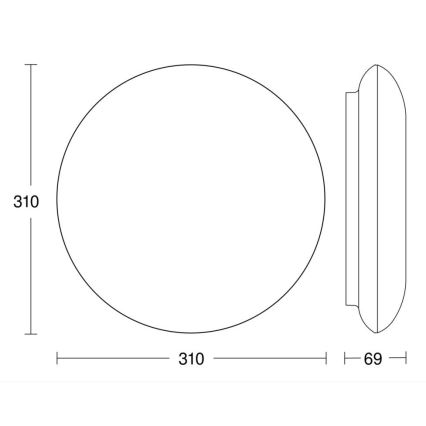 Steinel 068196 - LED Lubinis vonios šviestuvas su jutikliu DL Vario Quattro PRO S LED/14W/230V 4000K IP54