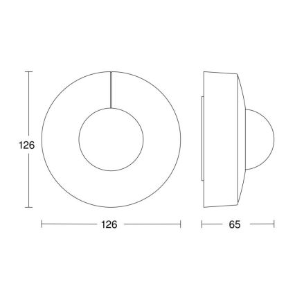 Steinel 068585 – Judesio jutiklis IS 3360 40m V3 KNX IP54 apvalus juodas