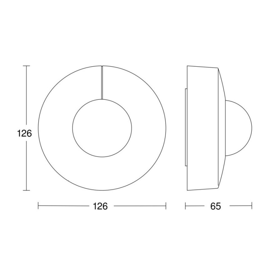 Steinel 068585 – Judesio jutiklis IS 3360 40m V3 KNX IP54 apvalus juodas