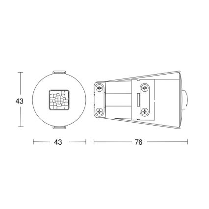 Steinel 068639 – Buvimo detektorius IR Quattro MICRO 6m COM1 IP65 juodas