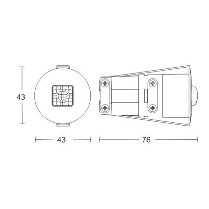 Steinel 068646 – Buvimo detektorius IR Quattro MICRO 6m KNX IP65 apvalus juodas