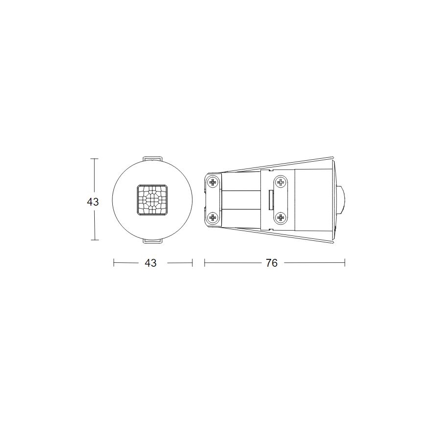 Steinel 068646 – Buvimo detektorius IR Quattro MICRO 6m KNX IP65 apvalus juodas
