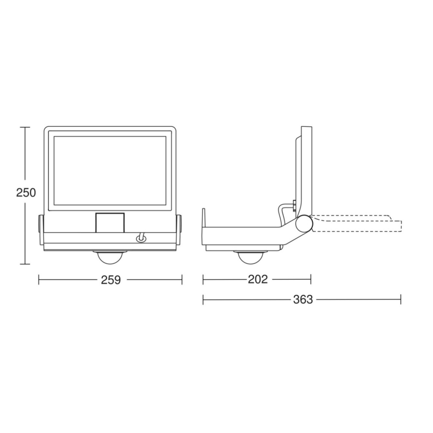 Steinel 069551 - LED prožektorius su jutikliu XLED PRO ONE Plus S LED/33,8W/230V IP44 3000K antracitas + nuotolinio valdymo pultas