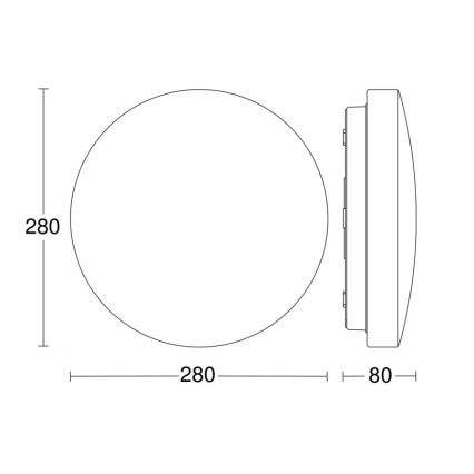 Steinel 069681 - LED lubinis vonios šviestuvas su jutikliu RSPRO P1 LED/9,4W/230V 3000K IP54