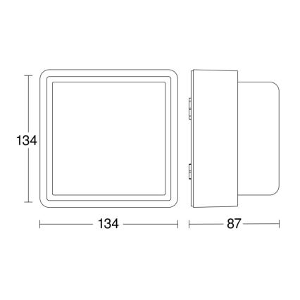 Steinel 078645- LED Lauko sieninis šviestuvas su jutikliu L 845 SC 9W/230V 3000K IP44 antracitas