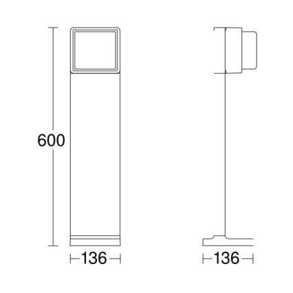 Steinel 078652 - LED Pritemdomas lauko šviestuvas GL 85 C 600 LED/9W/230V 3000K IP44