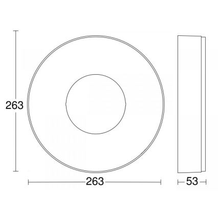 Steinel 078775 - LED Lubinis šviestuvas RS 200 C LED/17,1W/230V 3000K IP54