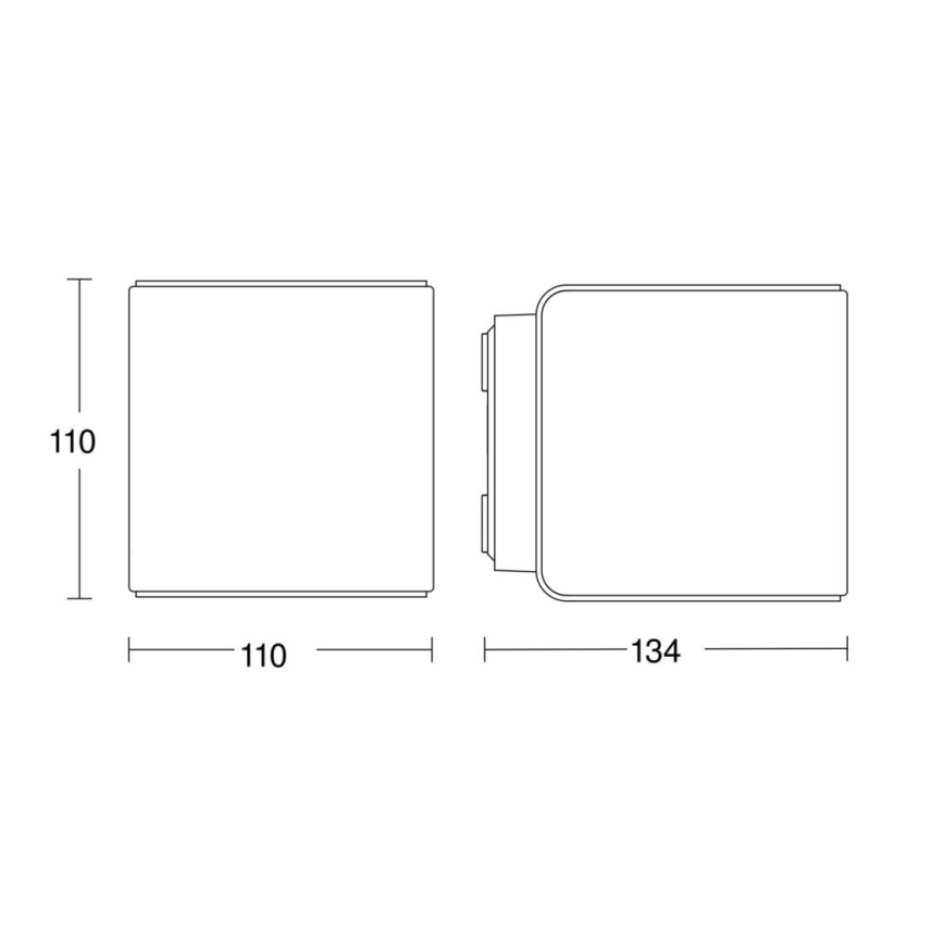 Steinel 079277 - LED Sieninis lauko šviestuvas L840 C LED/9,1W/230V IP44 antracitas