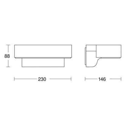 Steinel 079291- LED Lauko sieninis šviestuvas L800C LED/7,5W/230V IP44 antracitas