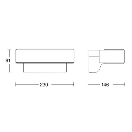 Steinel 079307- LED Lauko sieninis šviestuvas L810C LED/9,8W/230V IP44 antracitas