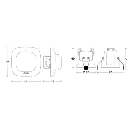 Steinel 079345 – Buvimo detektorius IR QUATTRO COM1 230V baltas