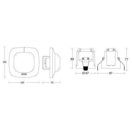 Steinel 079369 – Buvimo detektorius IR Quattro HD 24m COM1 baltas