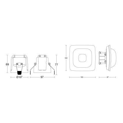 Steinel 079406 – Buvimo detektorius IR Quattro HD-2 24m COM1 baltas