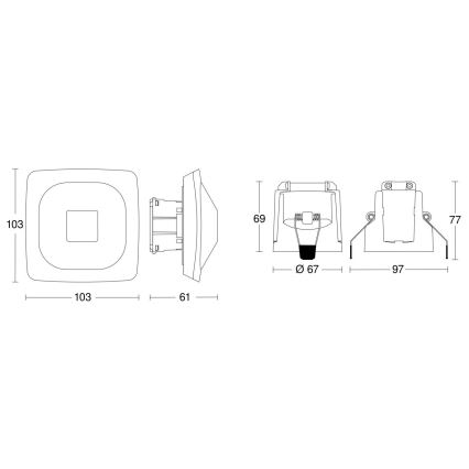 Steinel 079420 – Buvimo detektorius HF 360-2 COM1 baltas