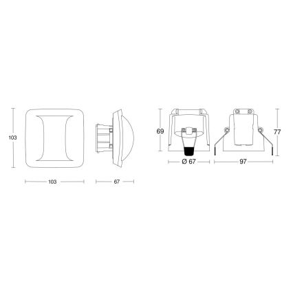 Steinel 079468 - Buvimo detektorius Hallway COM1 baltas