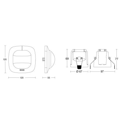 Steinel 079505 - Buvimo detektorius Dual HF KNX baltas