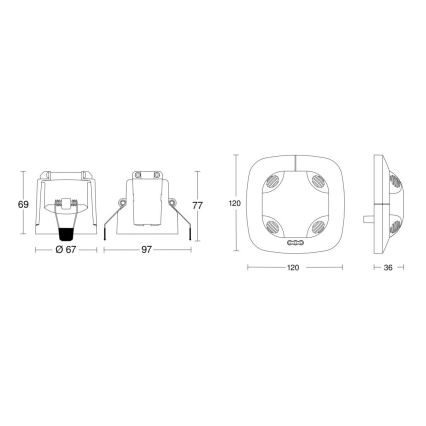 Steinel 079628 – Buvimo detektorius US 360 KNX baltas