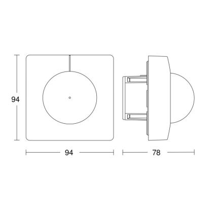 Steinel 079642 - Judesio jutiklis IS 3360 KNX kvadratinis baltas