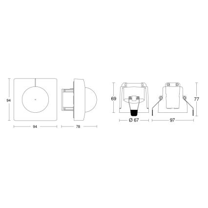 Steinel 079673 - Judesio jutiklis IS 345 COM1 230V baltas