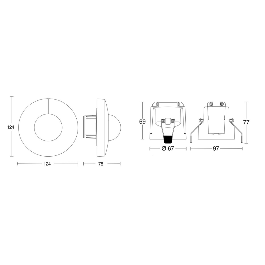 Steinel 079697 - Judesio jutiklis  IS 345 COM1 230V baltas