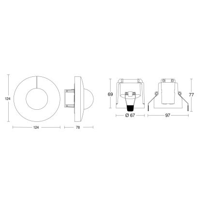 Steinel 079703 - Judesio jutiklis IS 345 KNX IP54 apvalus balta