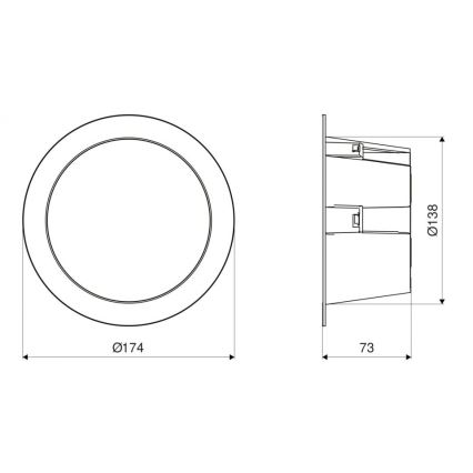 Steinel 084998 - LED Pritemdomas lauko Įleidžiamas šviestuvas su jutikliu RS PRO DL 150 SC LED/10,8W/230V 3000/4000/5700K IP54