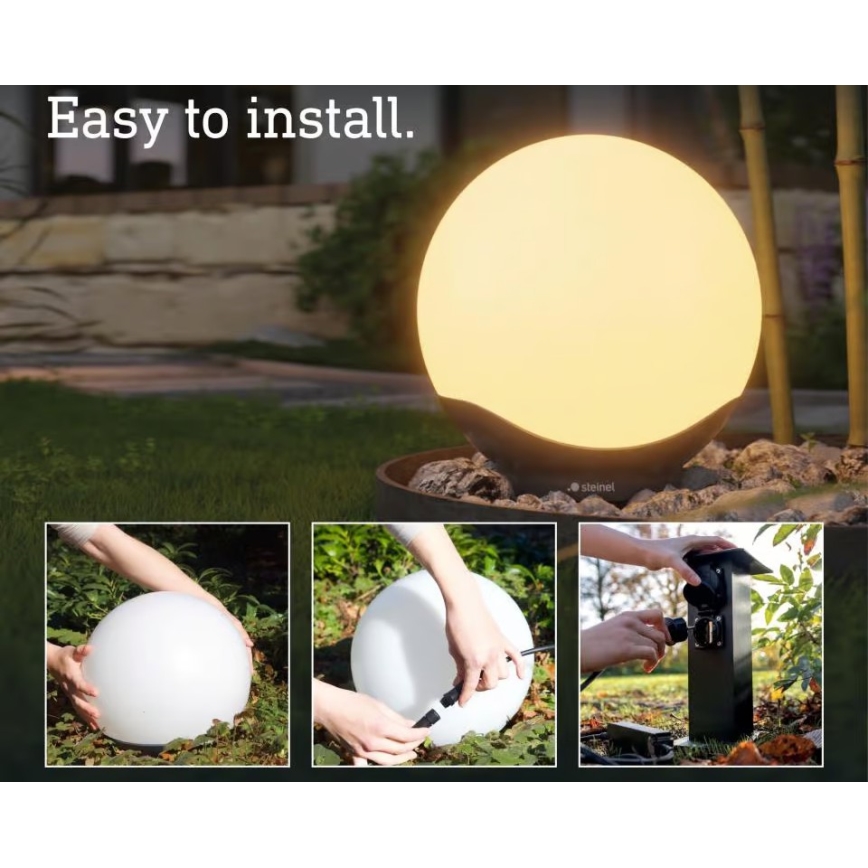 Steinel 089375 - LED RGBW lauko šviestuvas su jutikliu LED/9,07W/24V 400 mm IP65