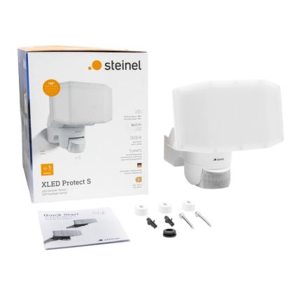 Steinel 089894 - LED prožektorius su jutikliu XLED PROTECT LED/14,3W/230V 3000K IP54 balta