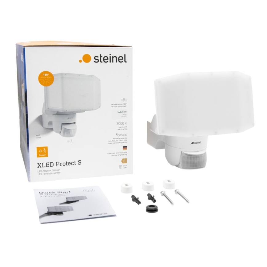 Steinel 089894 - LED prožektorius su jutikliu XLED PROTECT LED/14,3W/230V 3000K IP54 balta