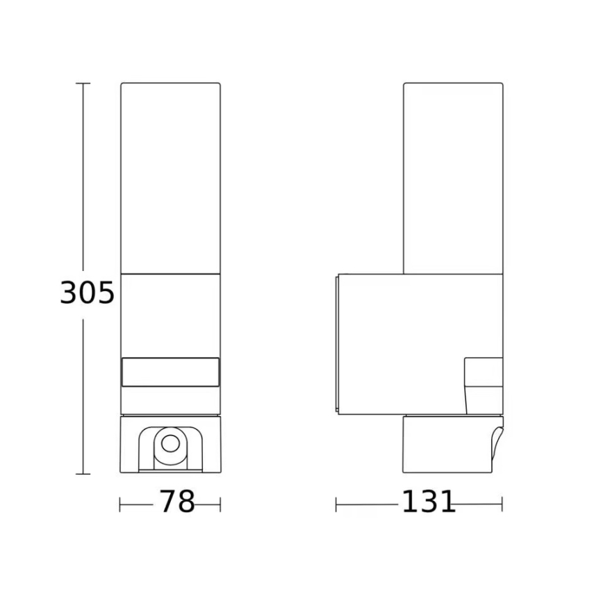 Steinel 092597 - LED lauko šviestuvas su jutikliu ir kamera L 620 LED/13,5W/230V IP44