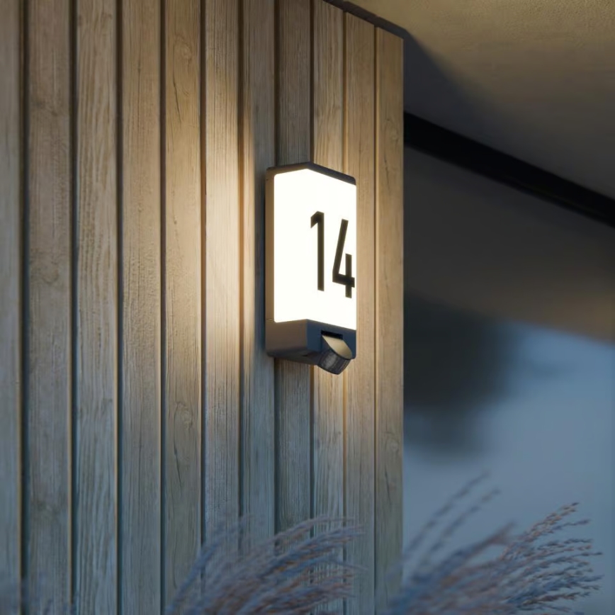 Steinel 094263 - Namo numerio apšvietimas su judesio jutikliu 1xE27/15W/230V L 14 S IP44