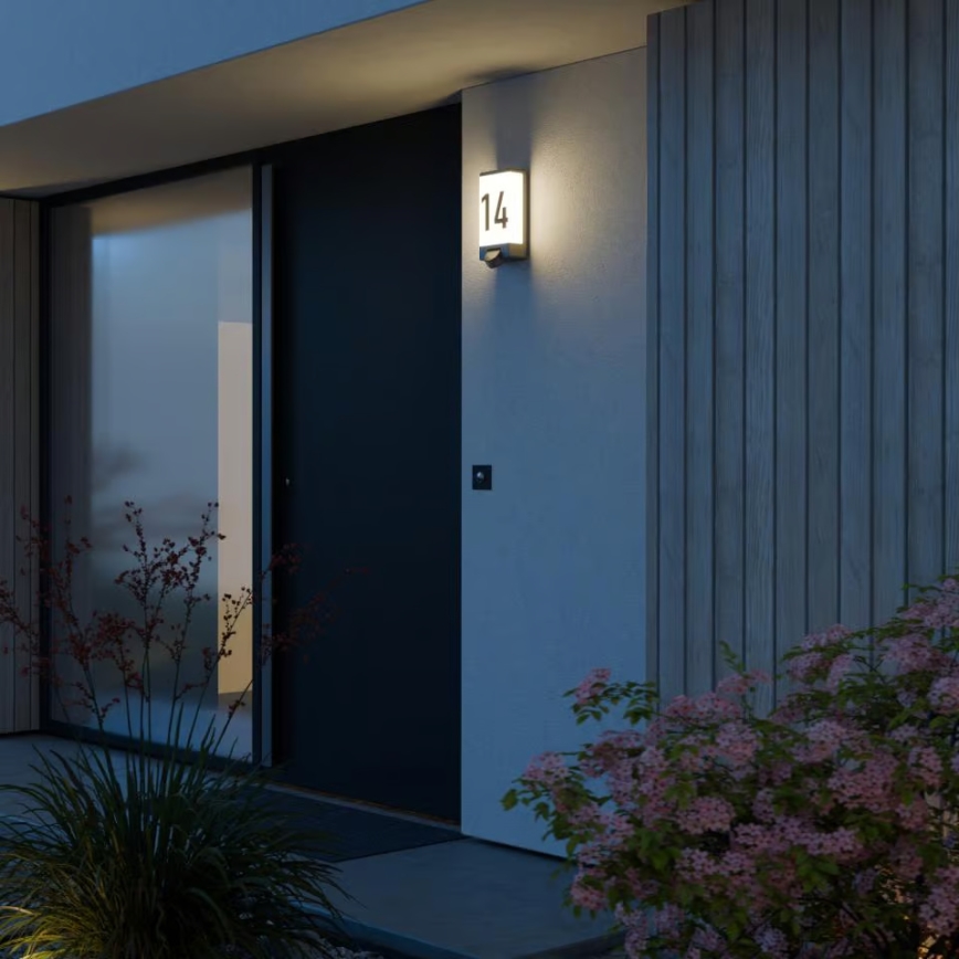 Steinel 094263 - Namo numerio apšvietimas su judesio jutikliu 1xE27/15W/230V L 14 S IP44